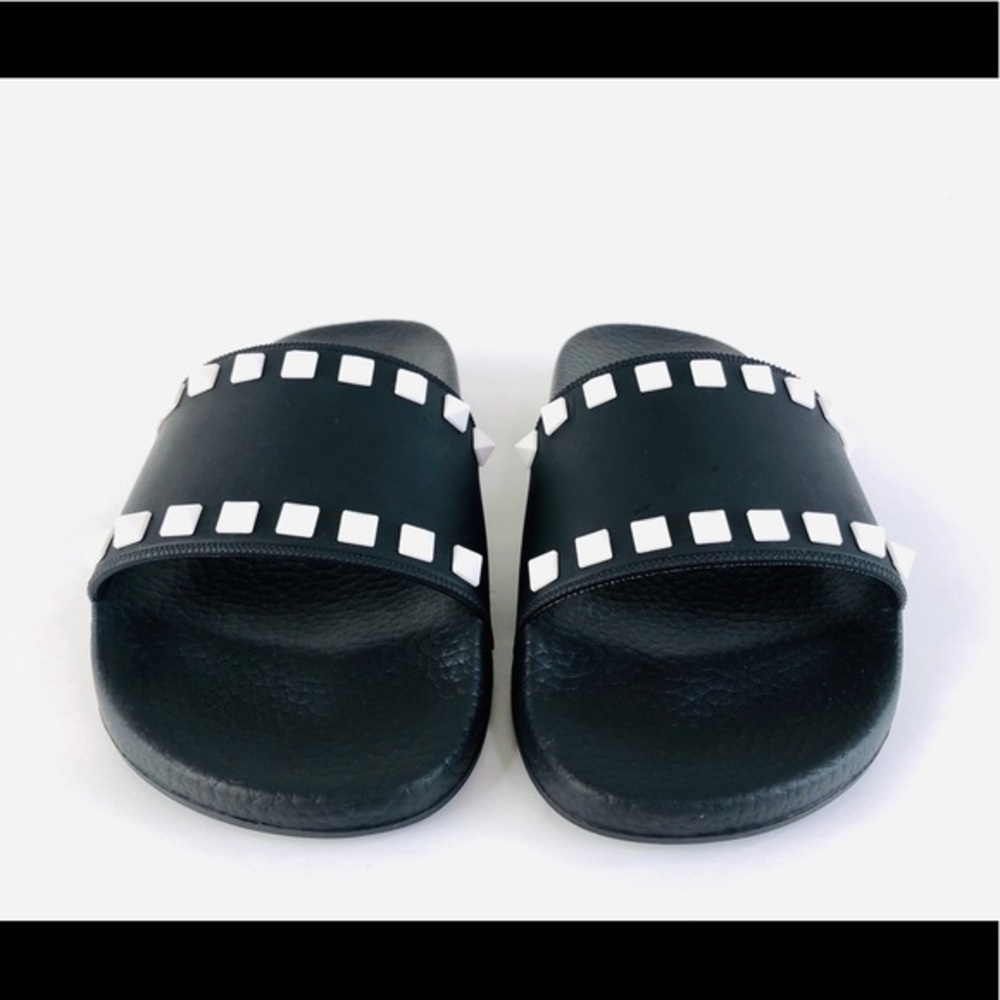 VALENTINO GARAVANI ROCKSTUD PVC SLIDE  STUD SANDAL - Picture 4 of 12